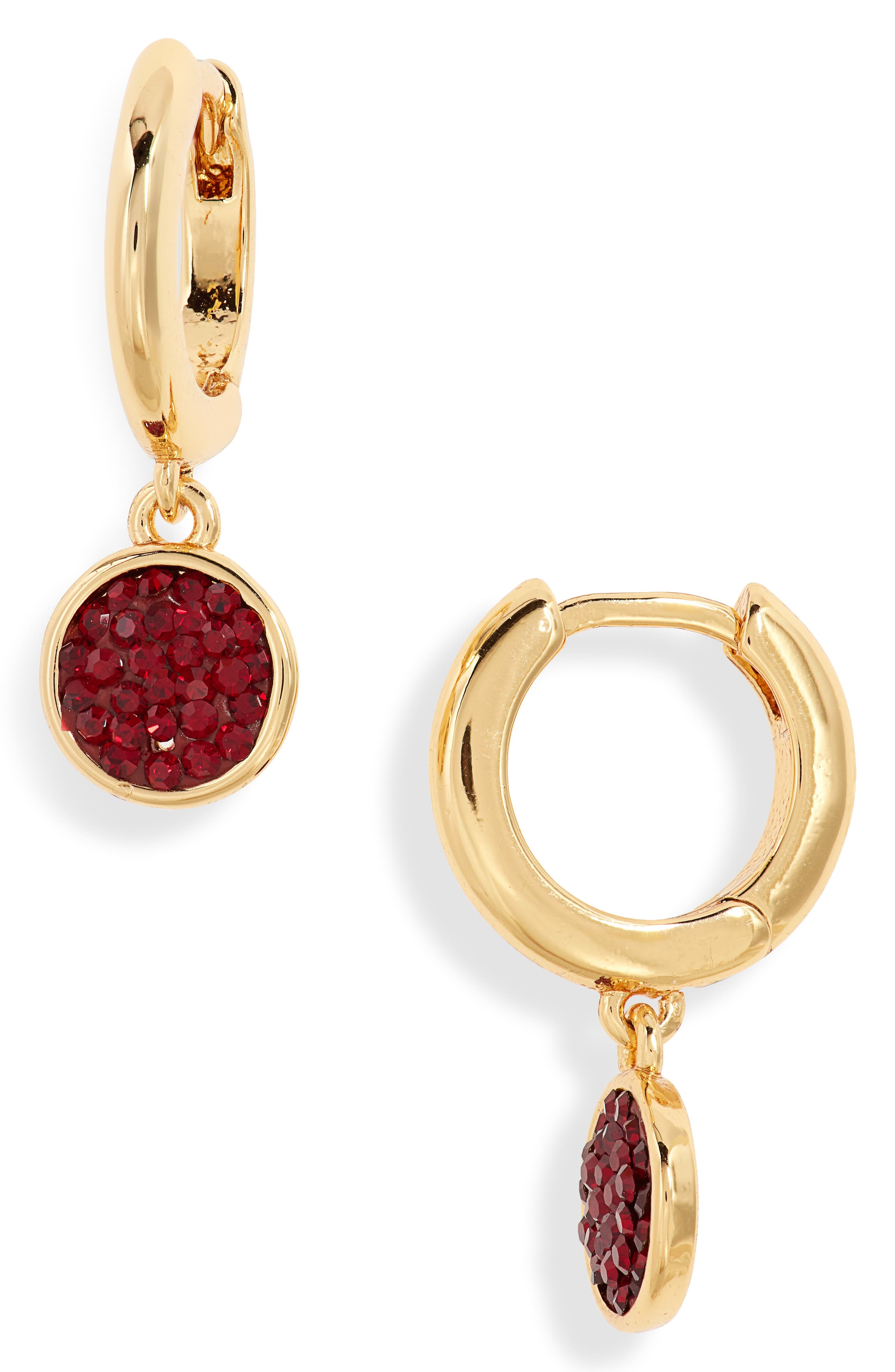 kate spade garnet earrings
