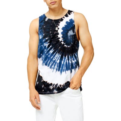 Topman Tie Dye Tank, Blue