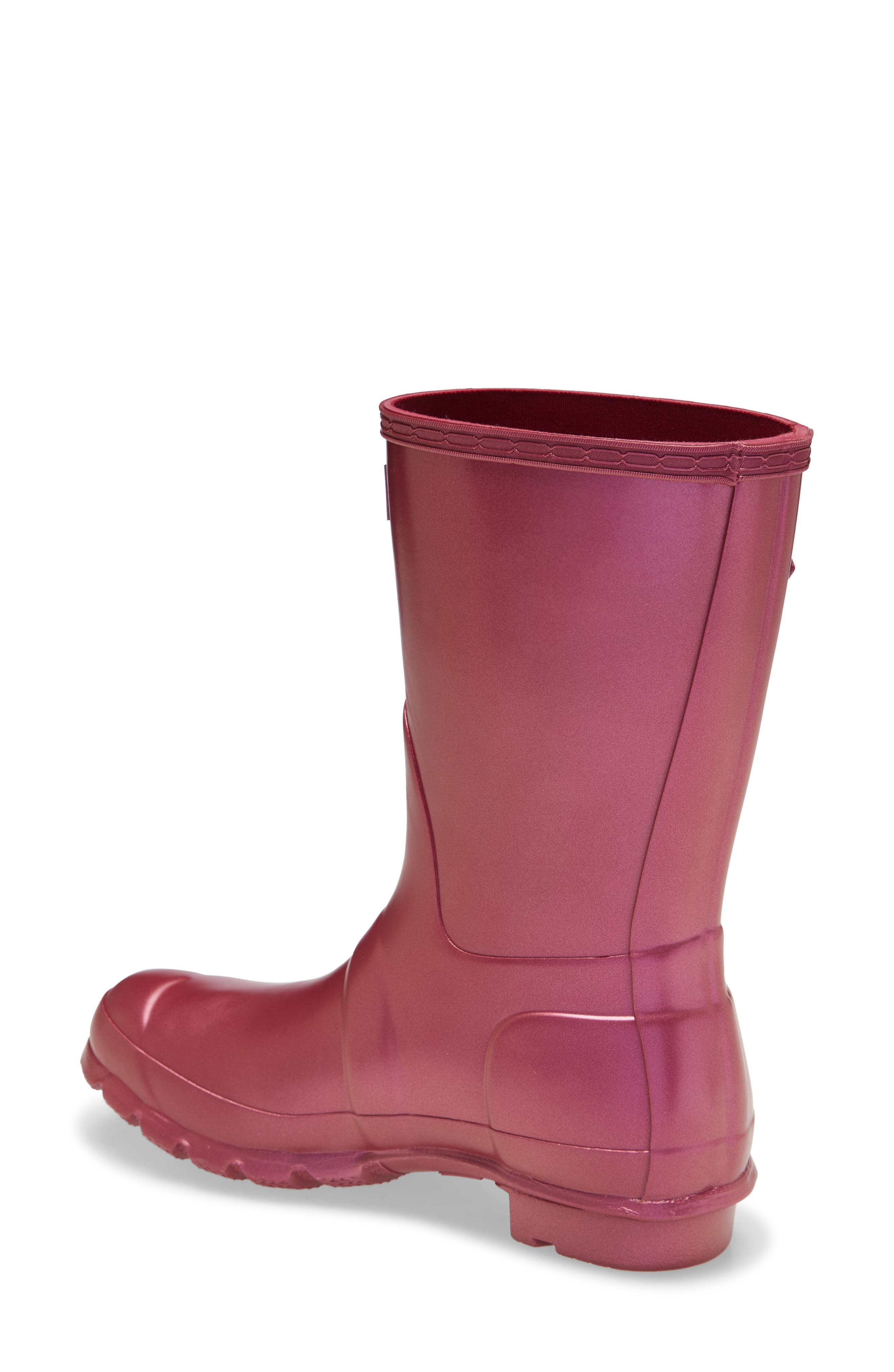 Hunter Original Short Nebula Women's Wellington Boots - Hayes Burgundy