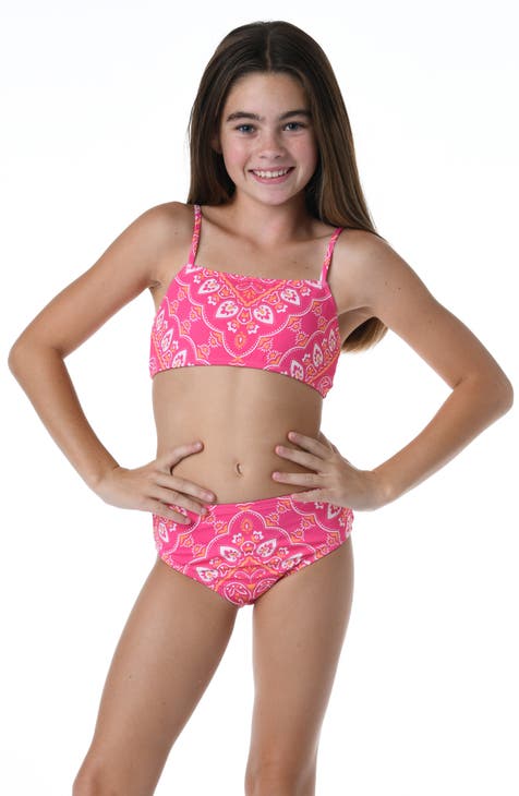  Big Girls Two Piece Swimsuits Girls Swimwear Suspender