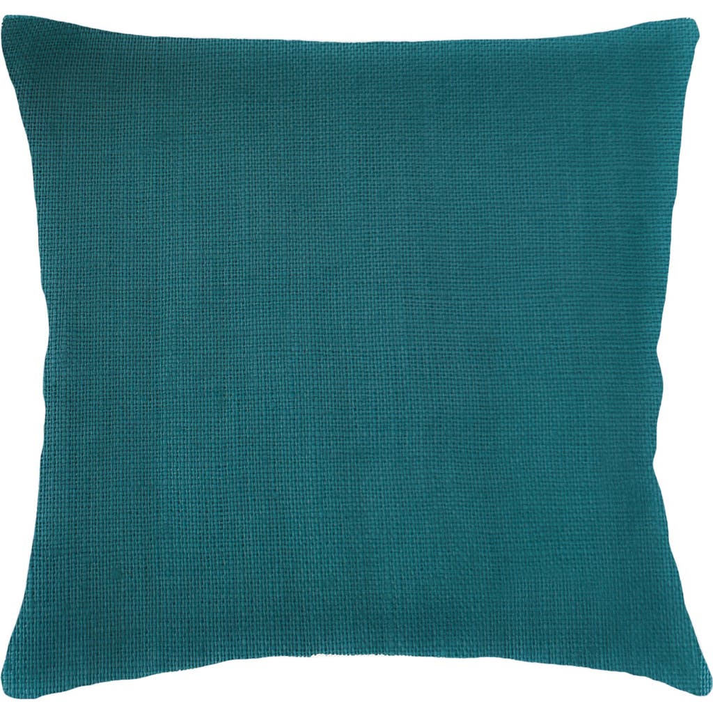 Anaya So Soft Linen Pillow Down Insert In Peacock Blue