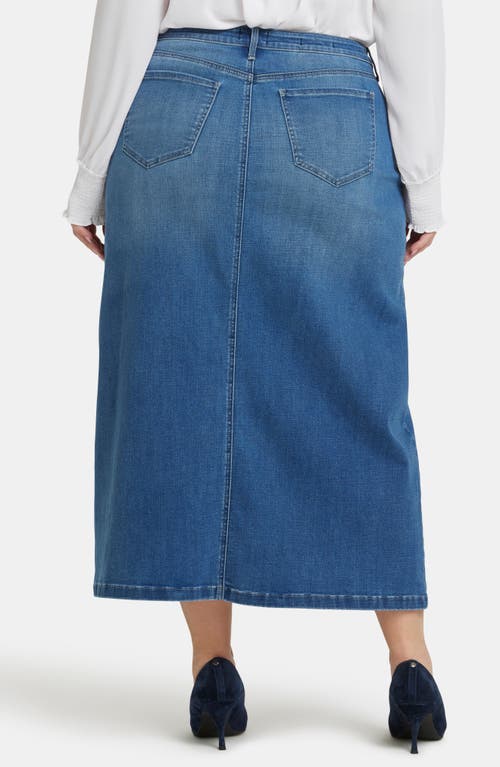 Shop Nydj High Waist Slit Front Denim Maxi Skirt In Fairmont