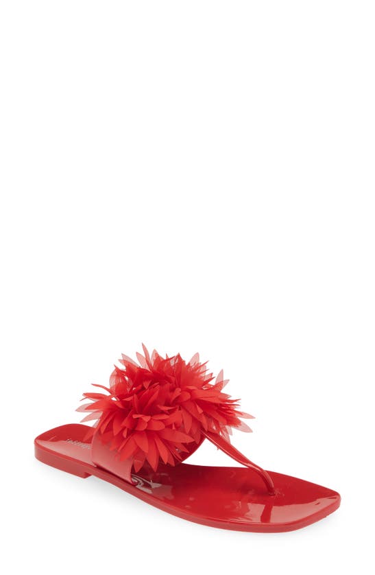 Shop Jeffrey Campbell Pollinate T-strap Sandal In Red Shiny