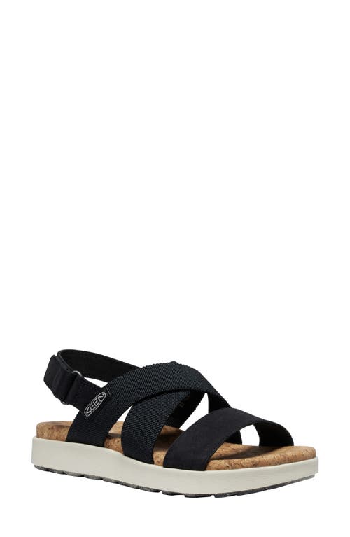 Keen Elle Slingback Sandal In Black/birch