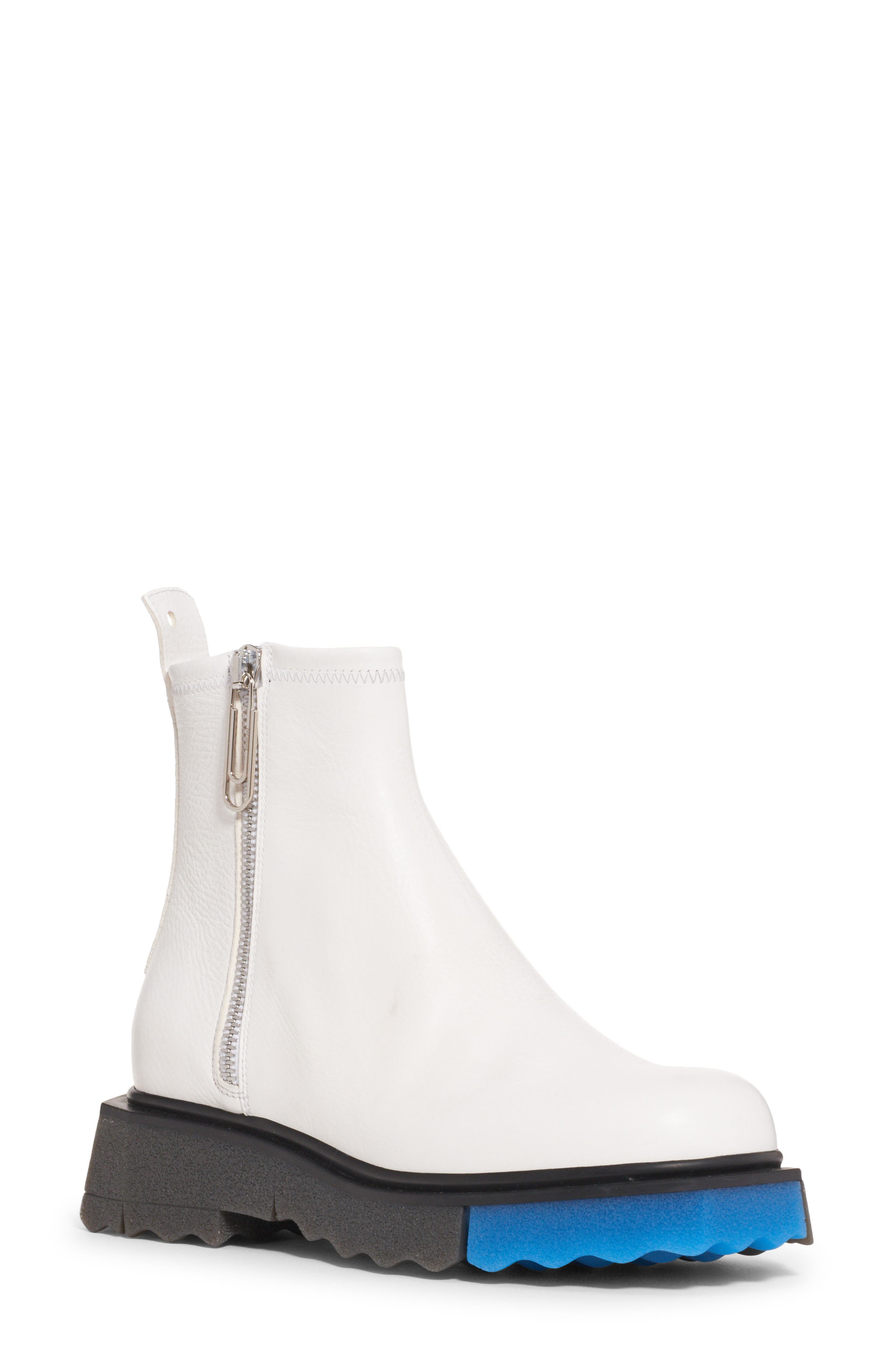 mens designer white boots