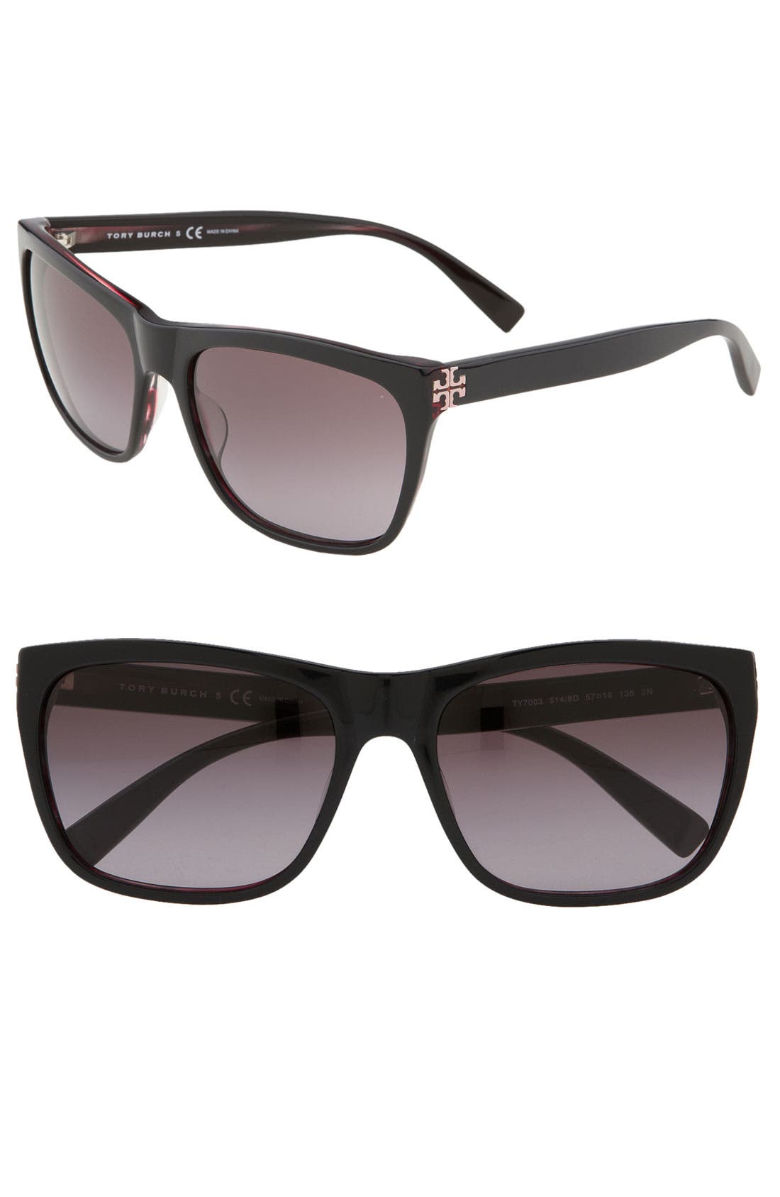 Tory Burch Retro Inspired 57mm Square Sunglasses Nordstrom