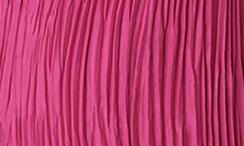 Shop Eileen Fisher Tiered Pleated Silk Midi Dress In Geranium
