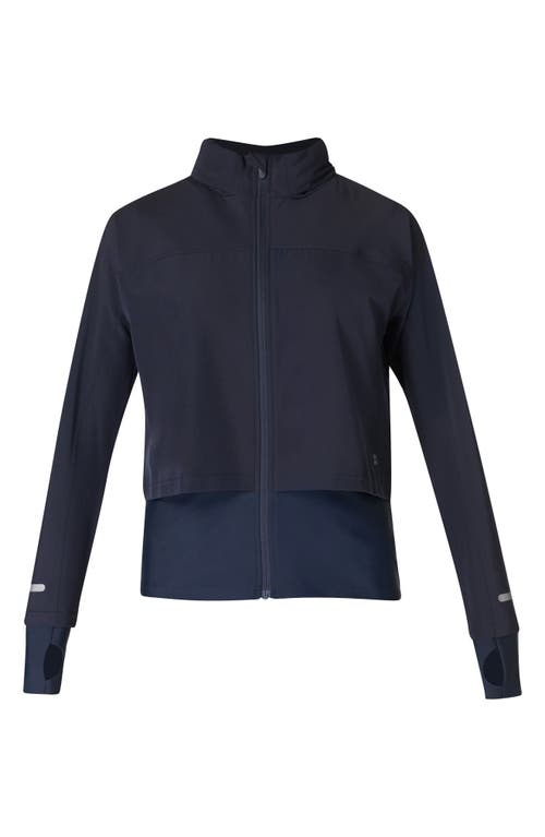 Sweaty Betty Fast Track Running Jacket In Navy Blue