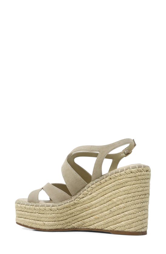 Shop Kenneth Cole New York Solace Platform Wedge Sandal In Almond Suede