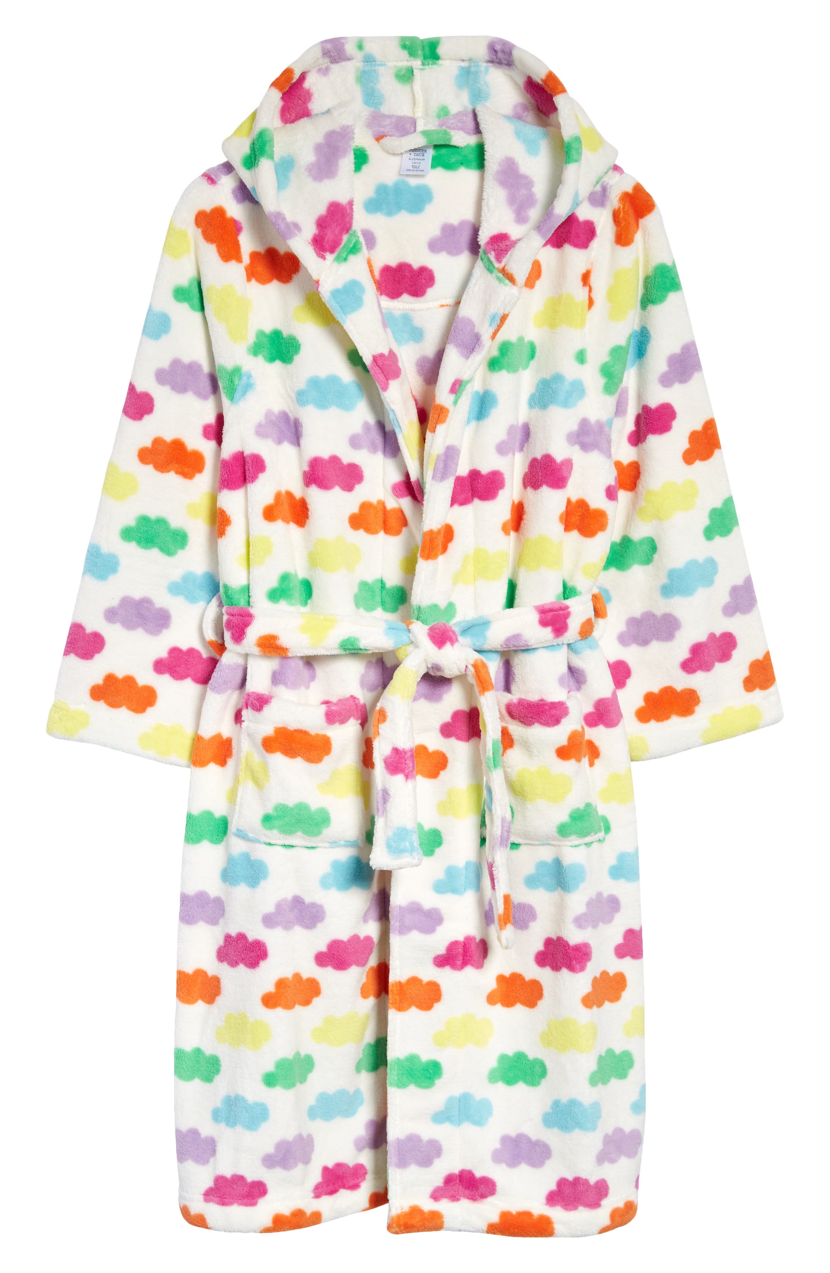 Rose, 12-13 Years Girls Bathrobes Toddler Kids Hooded Robes Flannel Sleepwear for Kids Girls 