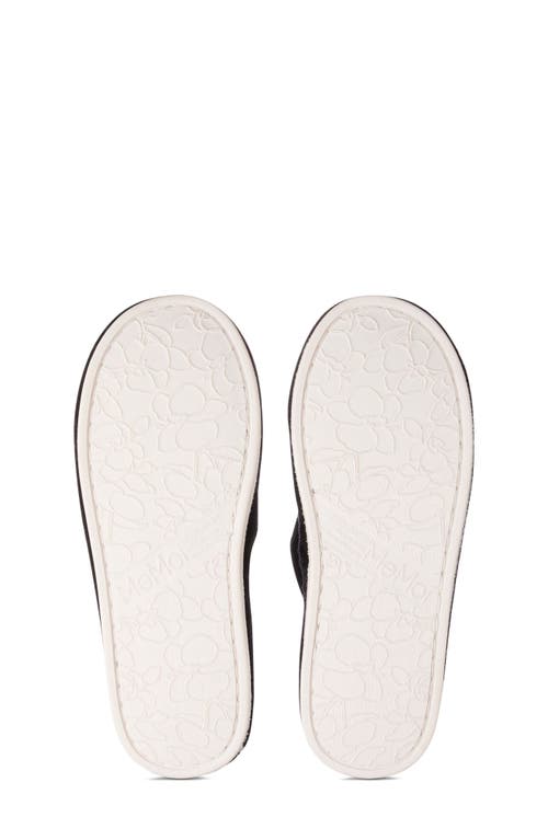 Memoi Bow Faux Shearling Memory Foam Slipper In Blush
