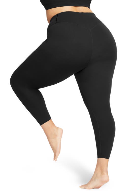 Nike Women's Zenvy Gentle-support High-waisted 7/8 Leggings (plus Size) In Black/black