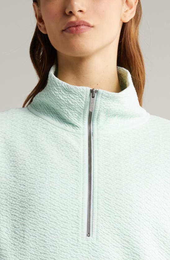 Shop Zella Revive Half Zip Sweatshirt In Green Glimmer