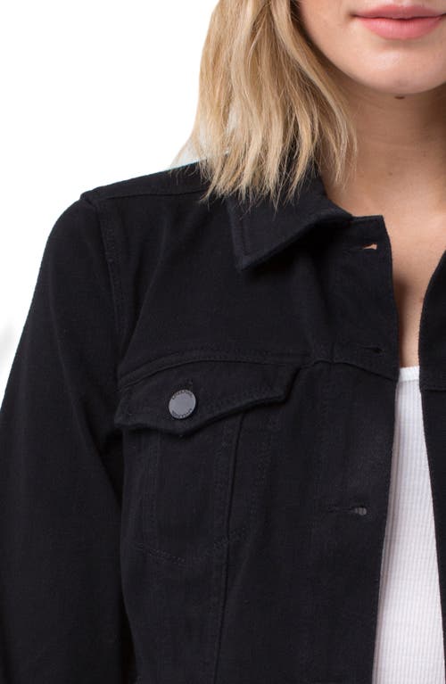 Shop Liverpool Jeans Co. Knit Denim Jacket In Black Rinse