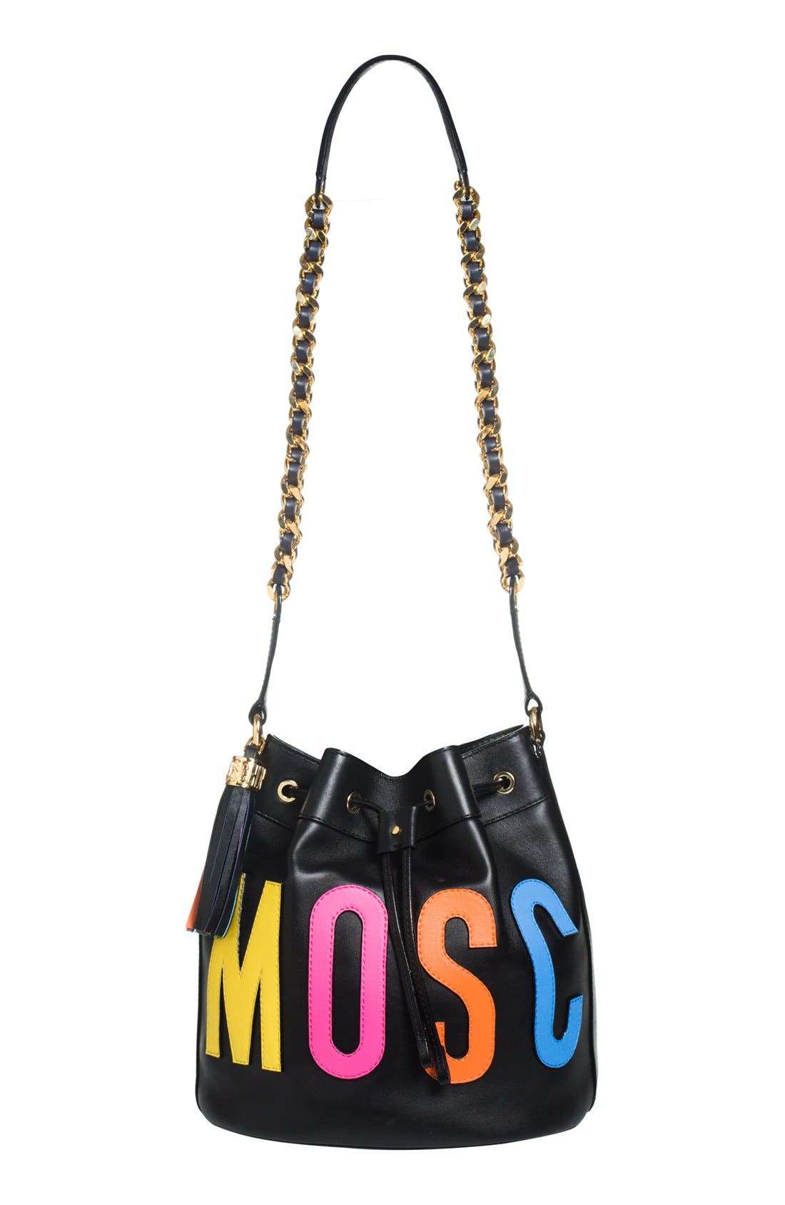 Moschino 'Rainbow Letters' Bucket Bag 