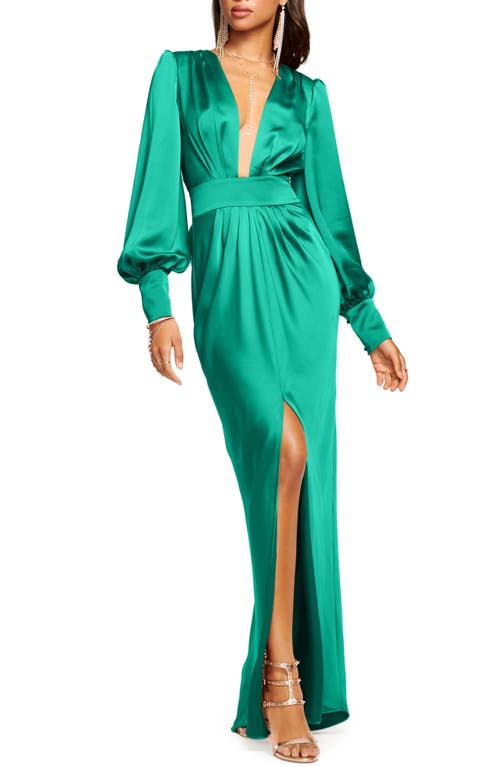 Ramy Brook Madelane Long Sleeve Maxi Dress in Jewel Green