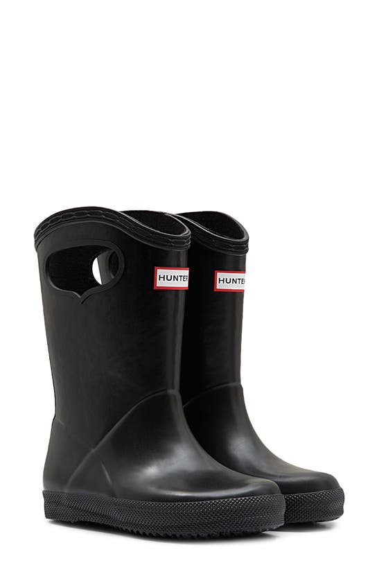 Hunter First Classic Pull-on Waterproof Rainboot In Black