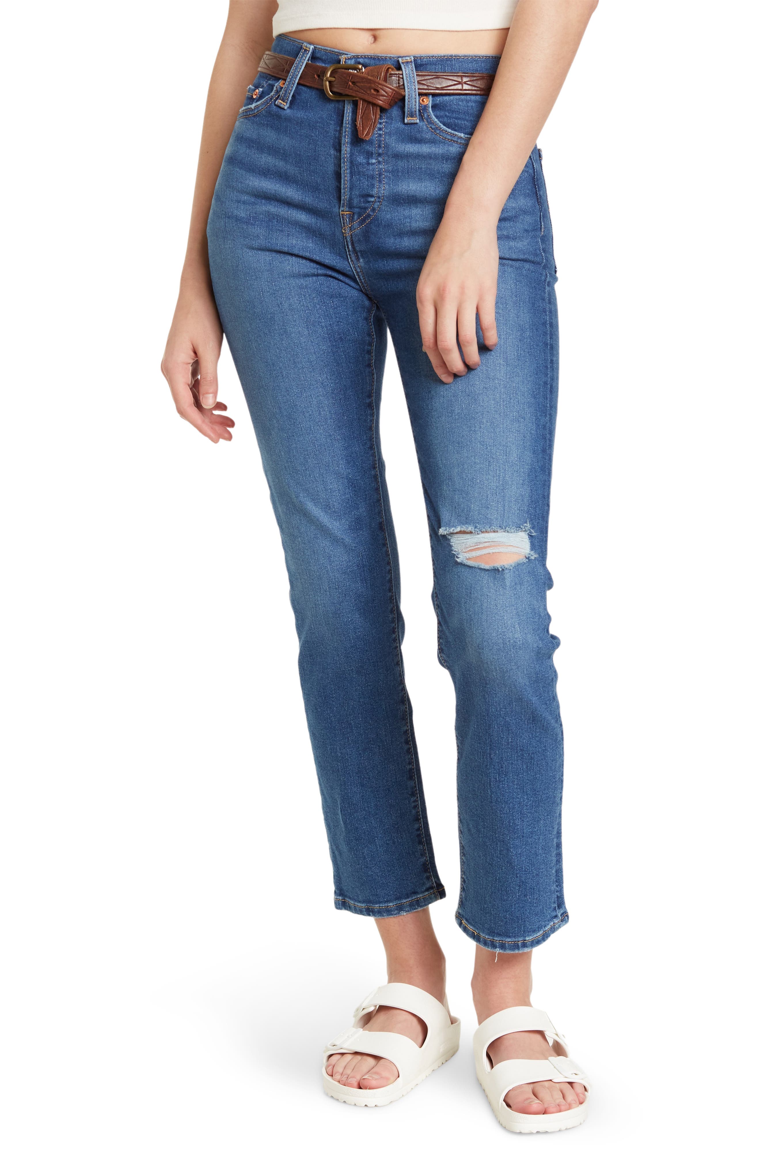 levi's wedgie straight leg crop jeans