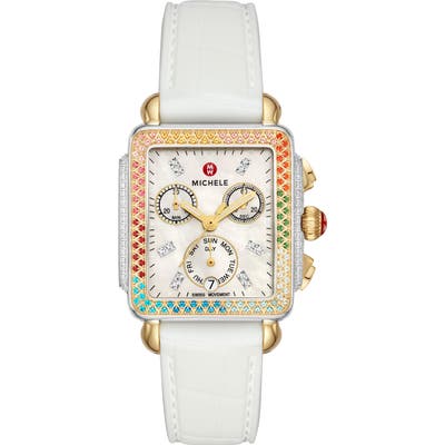 Michele Deco Diamond Diamond Dial Watch Head, 3m X 35mm