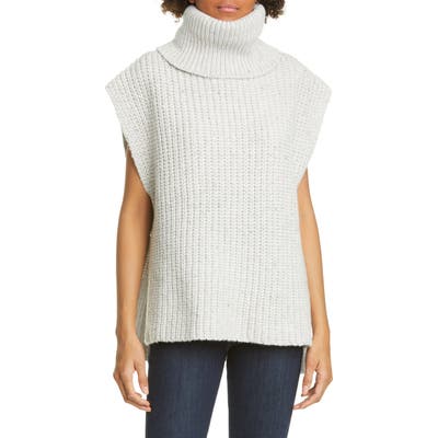 Adam Lippes Side Tab Wool & Cashmere Sweater, Grey