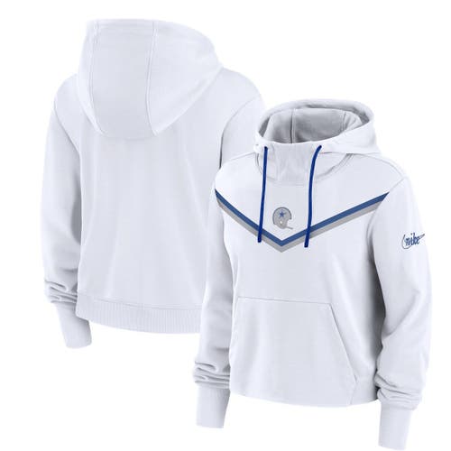 Women's Nike White Dallas Cowboys Historic Performance Pullover Hoodie