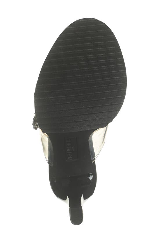 Karl Lagerfeld Bedika Crystal Embellished Clear Strap Sandal In Black