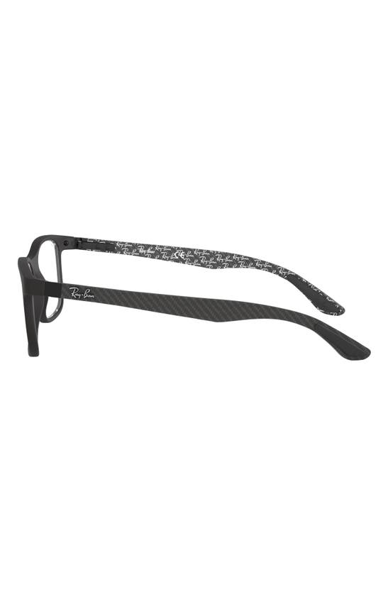 Ray Ban 55mm Square Optical Glasses In Matte Black