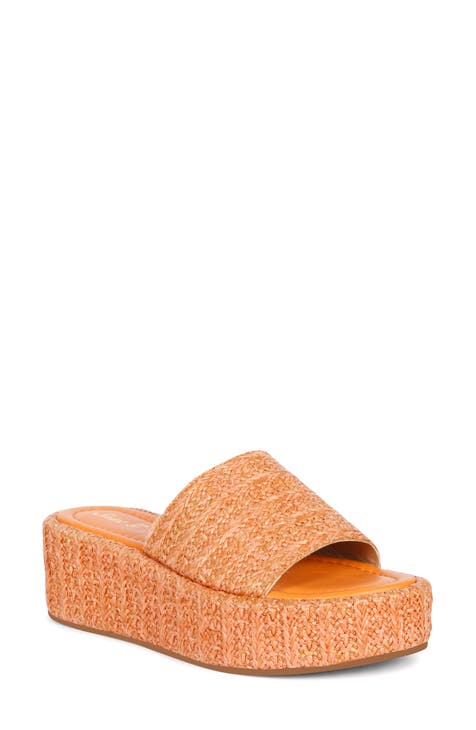 Platform hot sale orange sandals