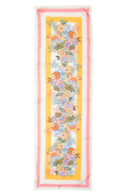 Etro Floral Print Silk Scarf in Print On White Base at Nordstrom
