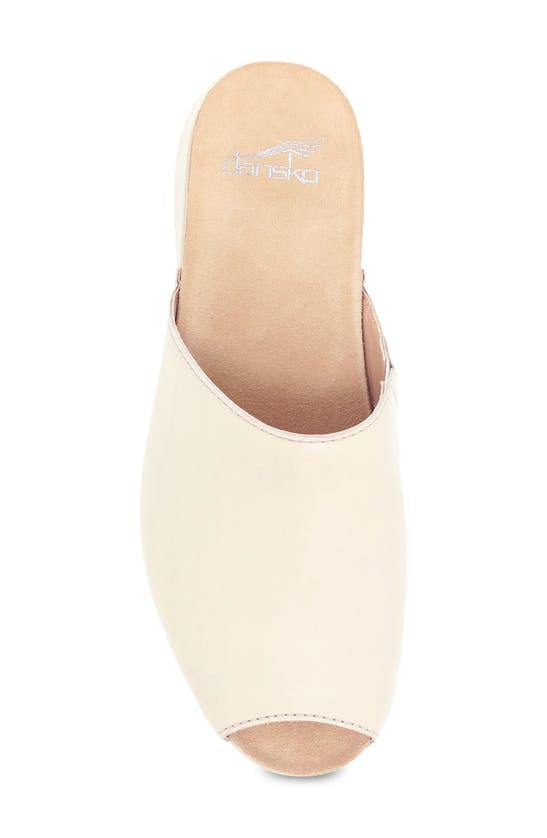 Shop Dansko Ravyn Peep Toe Platform Sandal In Ivory