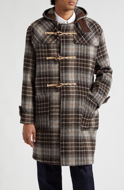 De Bonne Facture x Gloverall Wool Duffle Coat Undyed Shepherds Check at Nordstrom, Us