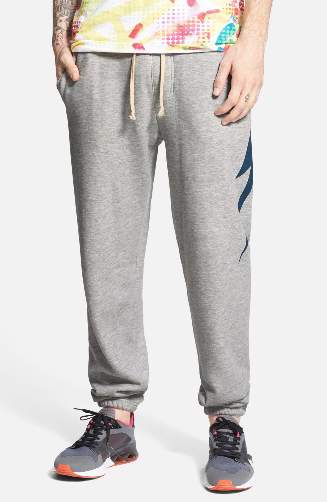 sweatpants with lightning bolt