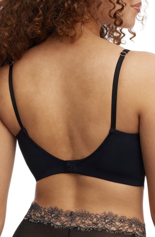 Skarlett Blue Entice Longline Underwire Bra In Black/ Nylon