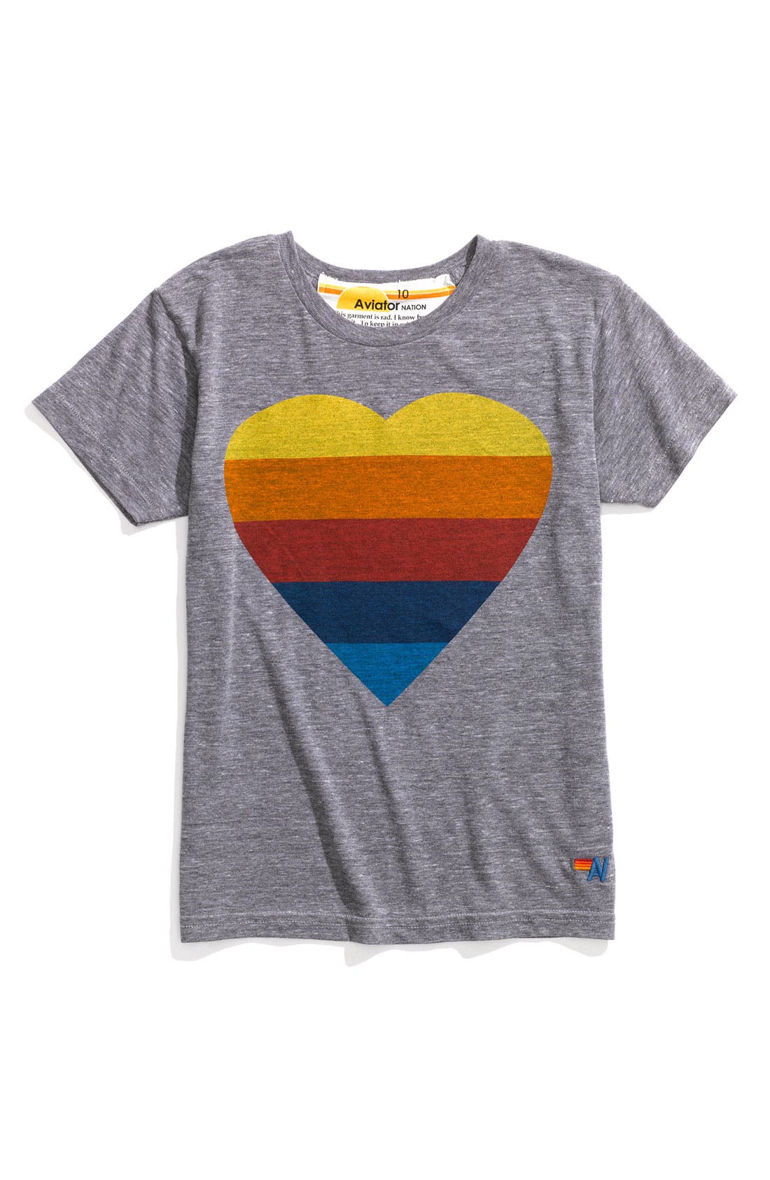 Aviator Nation 'Heart' Tee (Big Girls) Nordstrom