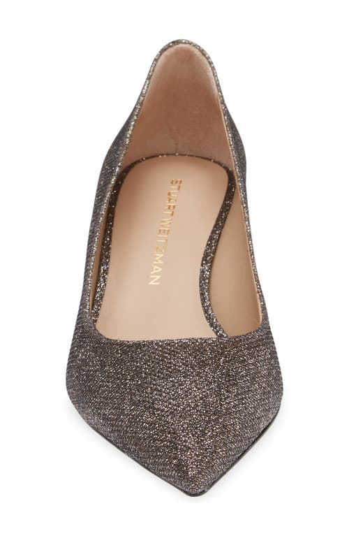 Stuart Weitzman Stuart 35mm Glitter Pumps In New Pyrite New Noir