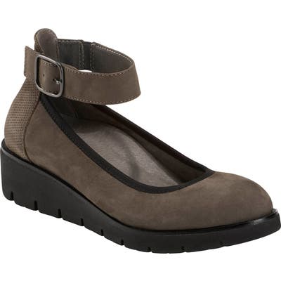 Earth Zurich Sion Ankle Strap Wedge, Grey