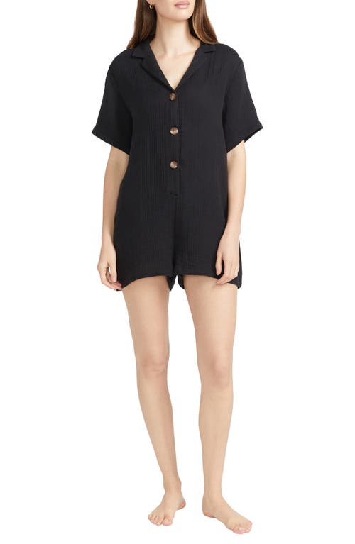 Volcom Easy Breezy Cover-Up Romper in Black 