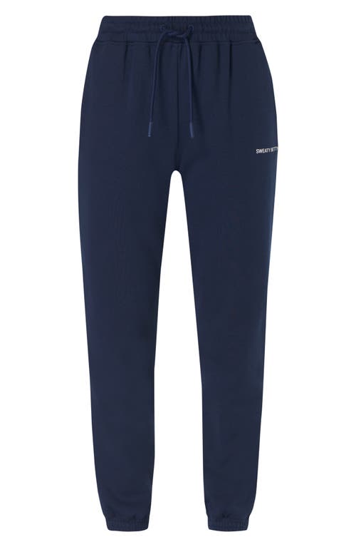Shop Sweaty Betty Revive Relaxed Joggers In Navy Blue