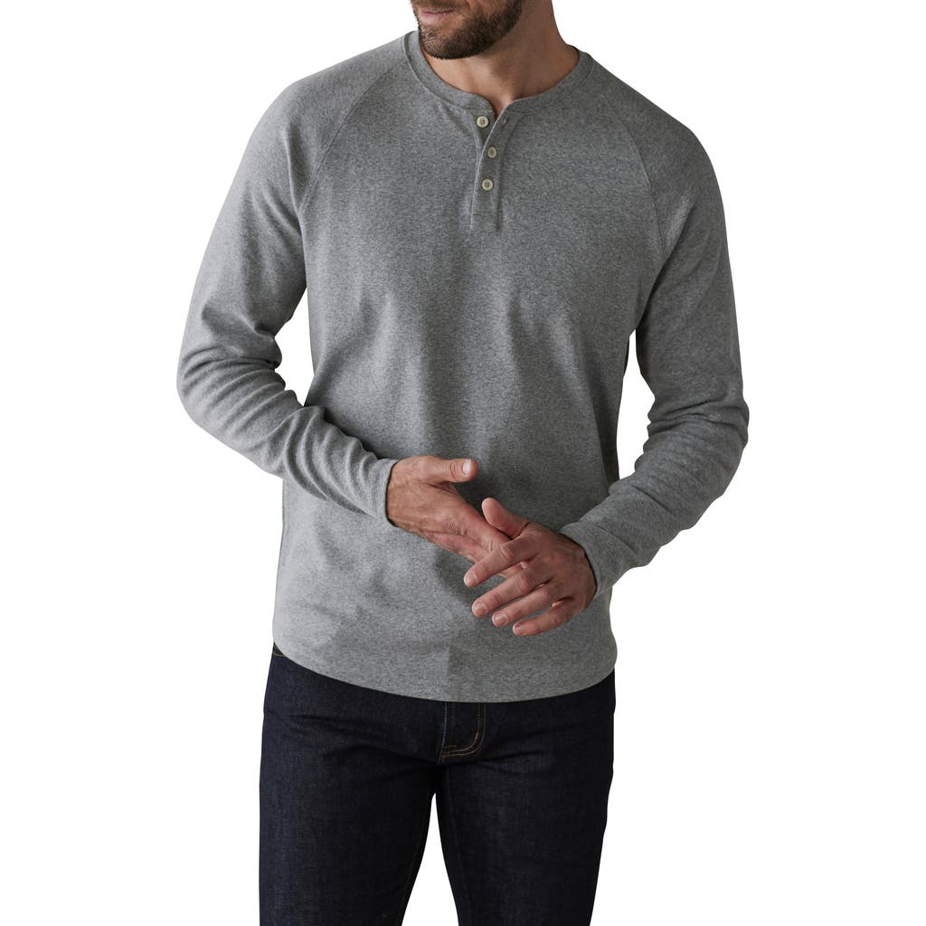 The Normal Brand Puremeso Everyday Henley In Athletic Grey