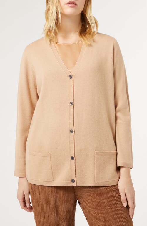 Shop Marina Rinaldi Colonia Cashmere Cardigan In Camel