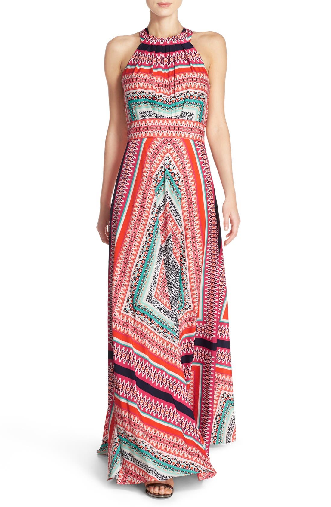eliza j scarf print maxi dress petite