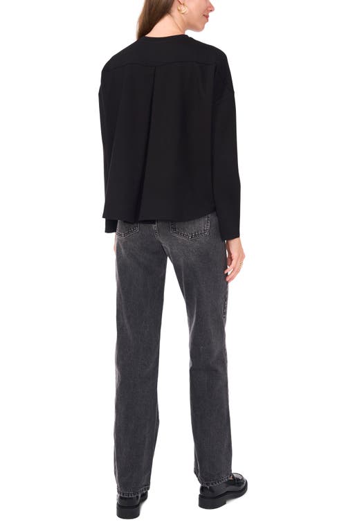 Shop Vince Camuto Drop Shoulder Sweatshirt In Rich Black