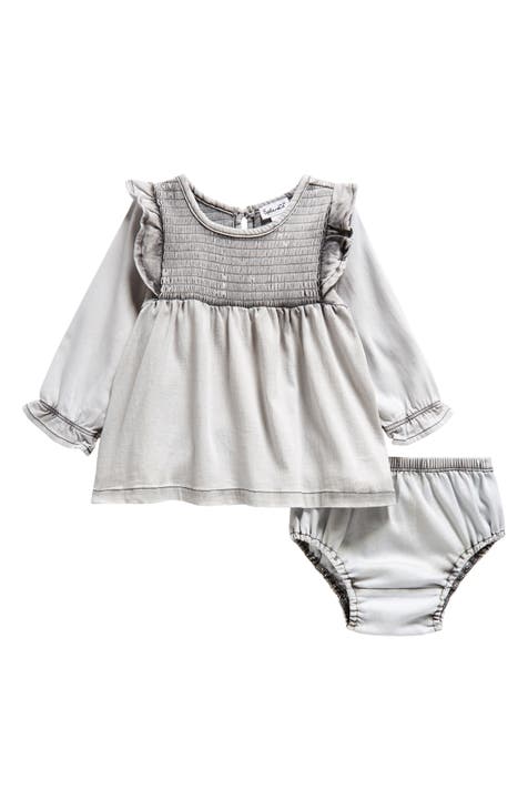 Washed Smocked Dress & Bloomers (Baby)