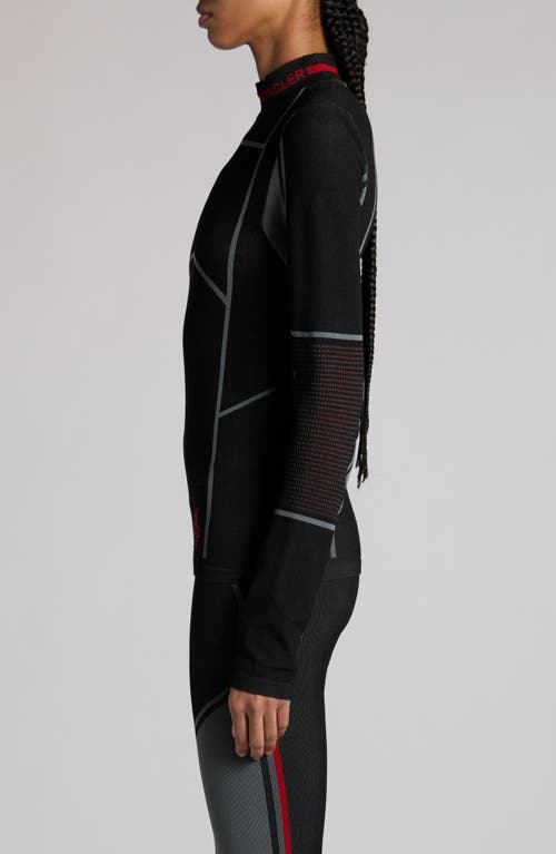 Moncler Long-sleeve Base Layer T-shirt In Black
