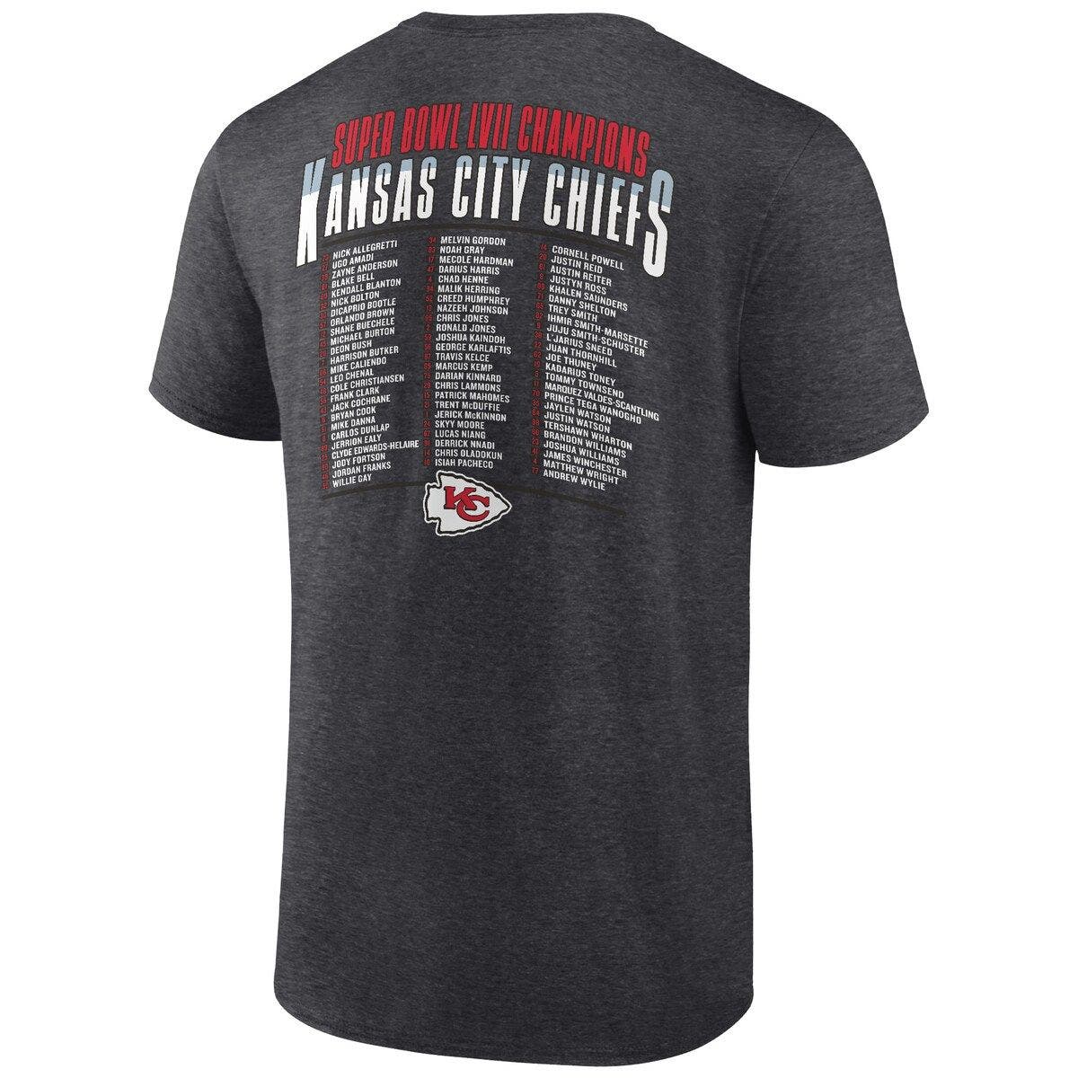 FANATICS Men's Fanatics Branded Heather Charcoal Kansas City Chiefs Super Bowl LVII Champions