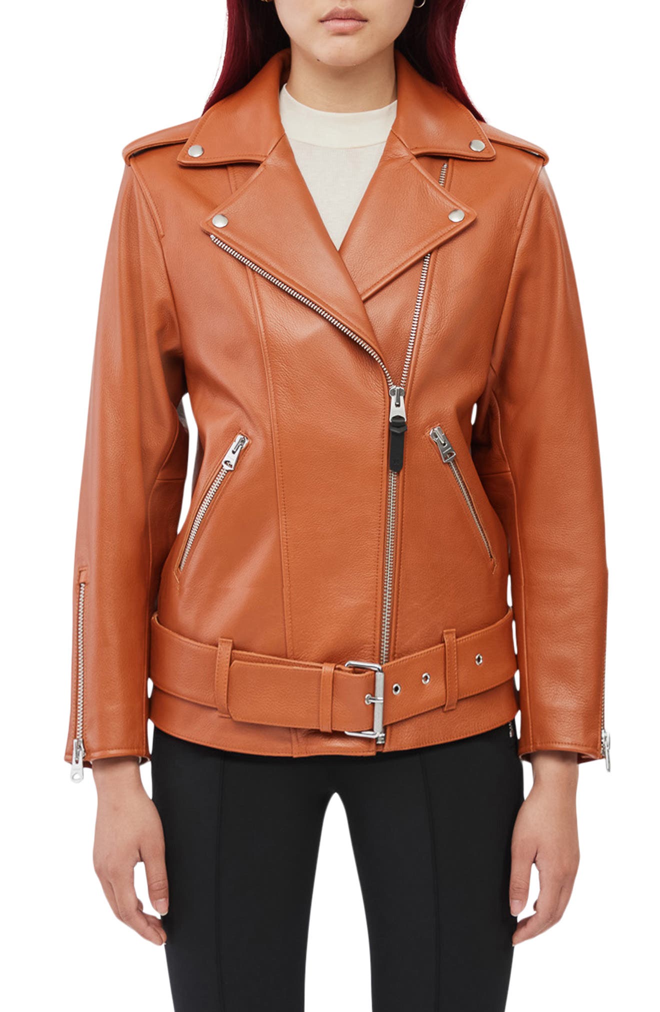 mackage leather moto jacket