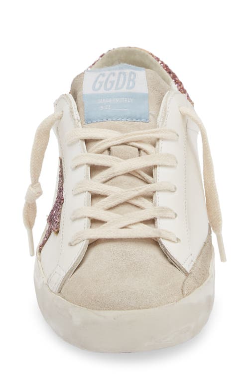 Shop Golden Goose Super-star Sneaker In White/pink