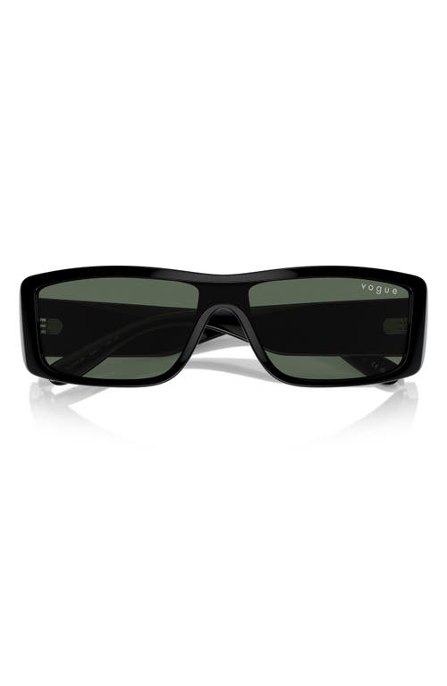 Shop Vogue 22mm Rectangular Sunglasses In Black