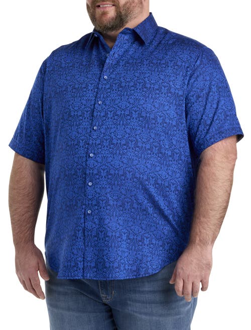 Shop Robert Graham Dxl Luther Sport Shirt In Navy