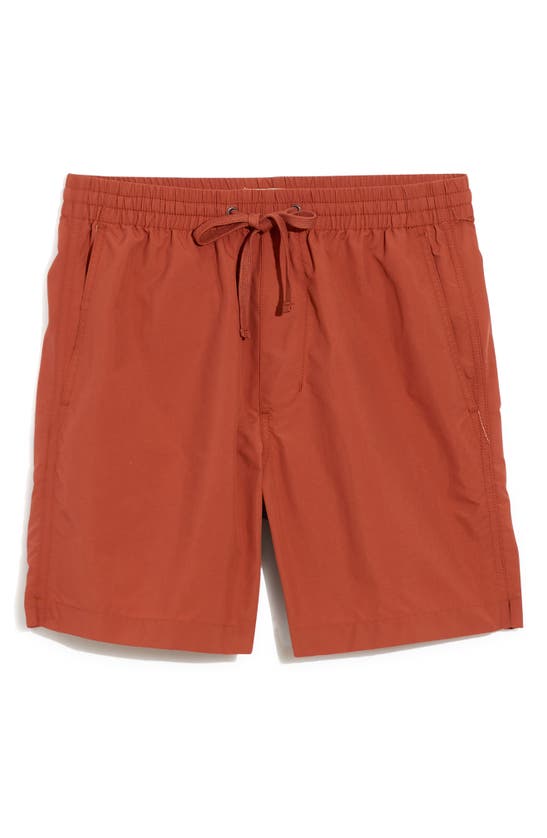 Madewell Re-sourced Everywear Shorts In Weathered Brick